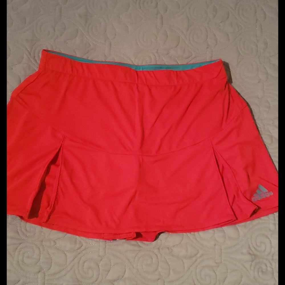 Red Adidas Tennis Skirt